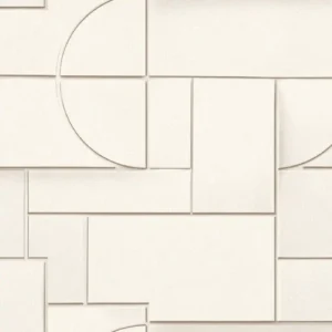 Modern abstract textured geometric beige wallpaper for living room.