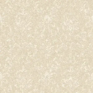 Abstract white textured floral pattern wallpaper for living room.