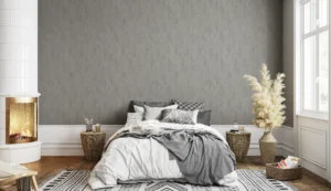 Luxury modern textured beige office wallpaper.