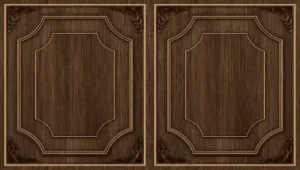 Traditional wood panel pattern wallpaper for kitchen, living room, office.