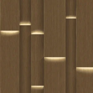 Luxury modern textured wood pattern wallpaper with abstract lighting.