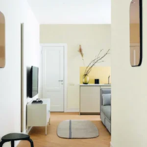 Luxury modern beige textured wallpaper for office or bedroom.