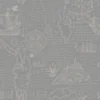 Modern abstract grey pattern wallpaper for bedroom.
