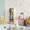 Colorful crayon kids room wallpaper.