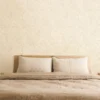 Classic textured beige wallpaper for luxury bedroom or living room.