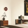 Modern textured grey wallpaper for bedroom or office.
