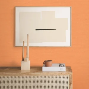 Modern orange textured wallpaper for bedroom or office walls.