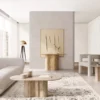 Modern luxury textured white wallpaper for living room or office.