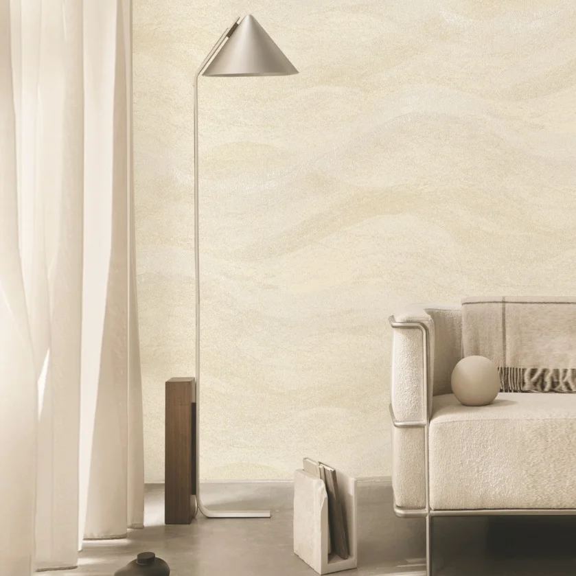 Luxury modern textured marble pattern wallpaper for living room.