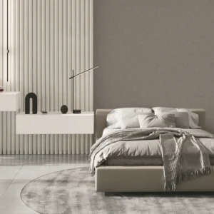 Luxury modern textured grey wallpaper for bedroom or office.
