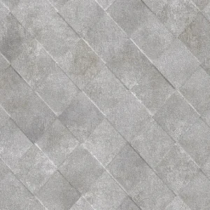 Modern grey geometric textured wallpaper for living room or office.