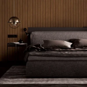 Luxury modern wood wallpaper for bedroom.