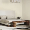 Luxury modern beige textured wallpaper for bedroom.
