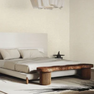 Luxury modern beige textured wallpaper for bedroom.