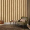 Modern wood panel and stone nature wallpaper.