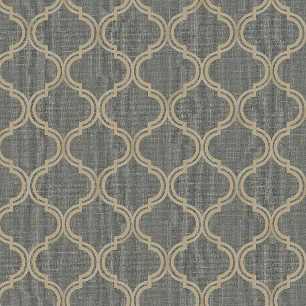 Luxury classic pattern grey beige wallpaper for bedroom.