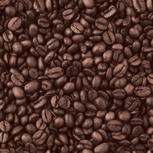 Textured coffee bean pattern wallpaper for kitchen or office.