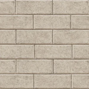 Beige textured brick wallpaper for modern office or living room.