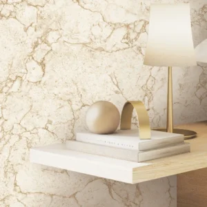 Luxury beige marble textured wallpaper for living room.