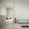 Luxury grey marble textured wallpaper for living room.