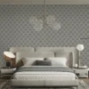 Luxury classic grey pattern wallpaper for bedroom or office.