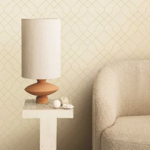 Luxury beige abstract pattern wallpaper for living room.