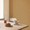 Luxury modern textured geometric beige wallpaper.
